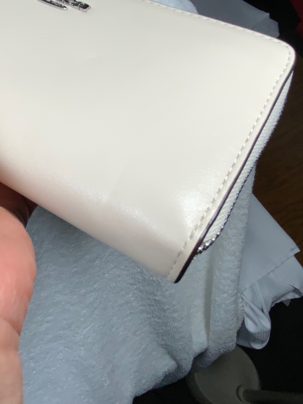 NWOT - Coach Cream Leather Zip around Wallet - Picture 9 of 15